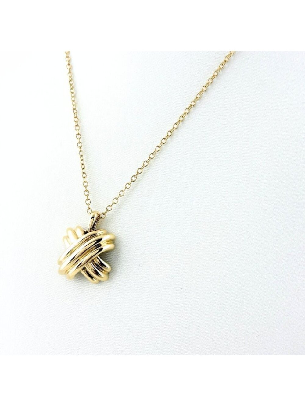 Tiffany & Co Signature Cross Yellow Gold Pendant